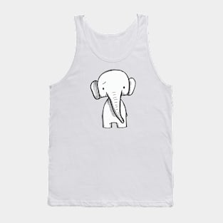 Cartoon sketch style elephant Tank Top